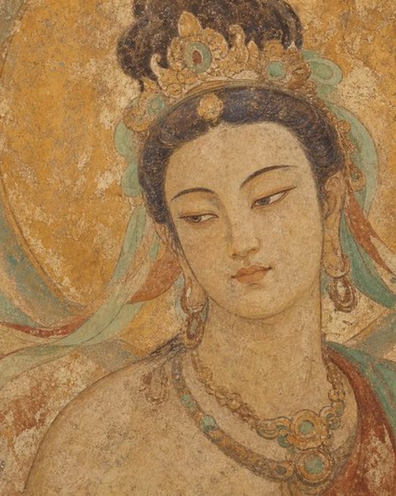 Chinese Dunhuang Mural sample